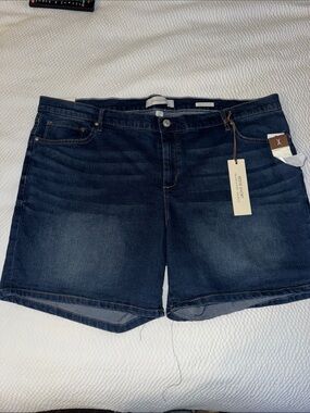 Vintage America Dark Blue Denim Cutoff Shorts
